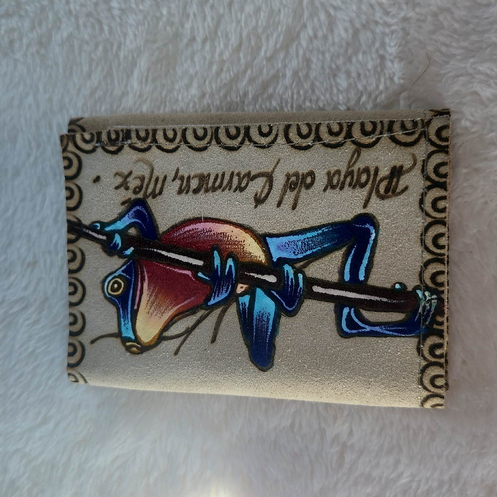 Playa del Carmen frog leather wallet
